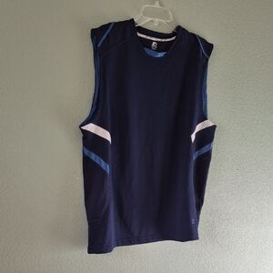 Men's Navy Blue Sleeveless Tank Top